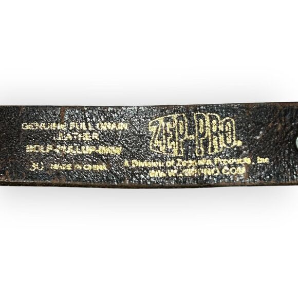 Zep-pro MISSISSIPPI STATE BULLDOGS MEN'S GENUINE LEATHER BELT SZ30 - Picture 3 of 3